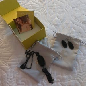 Kendera Scott Black necklace &earings